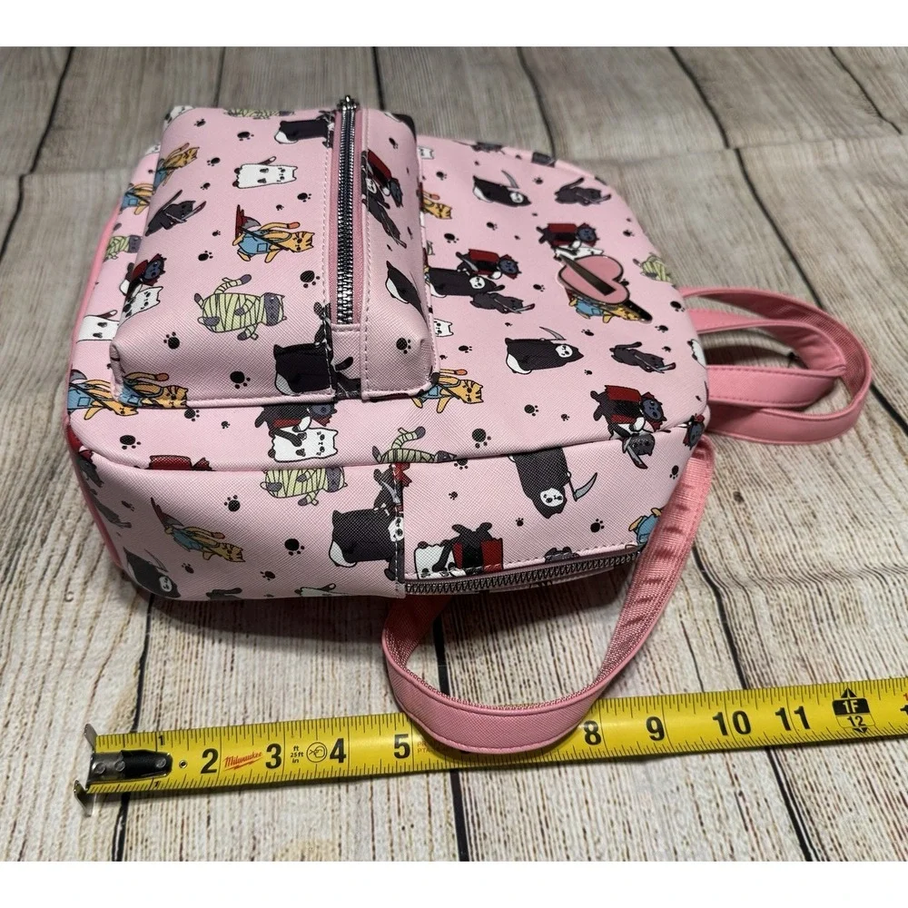 NWOT Hot Topic BioWorld Cats Grim Reaper Halloween Killer Pink Backpack NEW B6